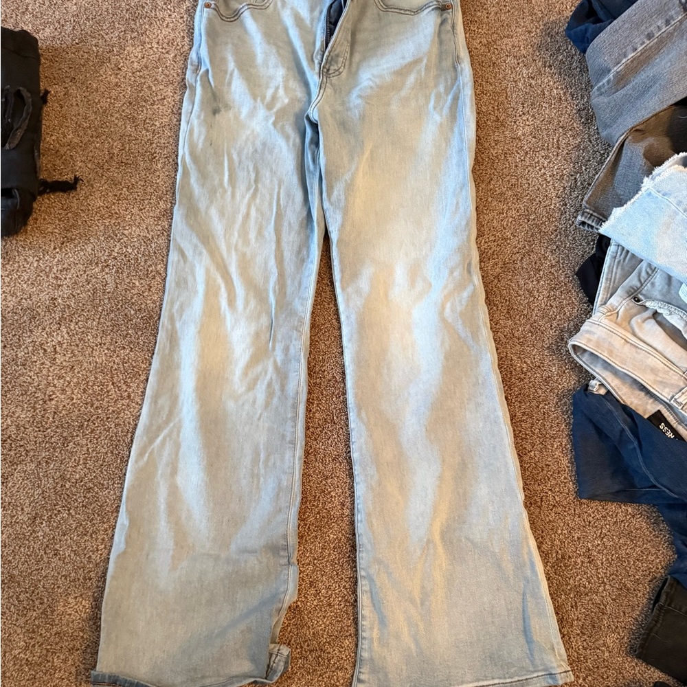 Light Blue Wide-Leg Jeans